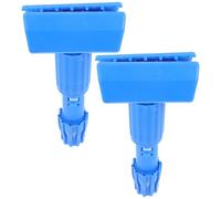 Alasum Pince de Remplacement pour Balai Serpillère Professionnelle en Plastique Bleu, Lavable et Absorbante, Lot de 2 Clips Détachables pour Tête de Balai