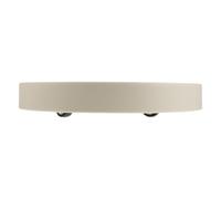 Alasum Plateau Étanche Rond pour Pot de Fleurs Mobile en Plastique Blanc Léger avec Roues Cachées Dimensions 31,5x31,5x4,2cm pour Maison et Serrage