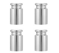 Alasum Poids D'étalonnage Surface Lisse 4 Pièces en Acier Chromé Robuste, pour Test et Calibration pour Balance Électronique hors Laboratoire