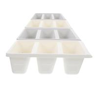 Alasum Range-Chaussures Vertical en PP Blanc Compartiments Multiples, Organiseur Chaussures Réutilisable et Design Simple pour Entrée ou Placard, Lot de 4 Pièces