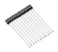 Alasum Recharge de Stylo en Métal 7cm Noire, Lot de 12pcs pour Rentrée Scolaire, Recharges pour Stylo à Bille à Pointe Fine Encre Fluide Standard