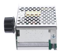 Alasum Régulateur de Tension Ajustable 4000 W 35 A 220 V, Contrôleur pour Moteur, Variateur de Vitesse, Boîtier en Alliage D’aluminium, Borne 4 Positions, Trou 6mm