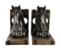Alasum Serrage-Livres Décoratif Tête de Cheval Rétro en Résine, 1 Paire