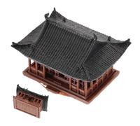 Alasum Statue de Pagode Chinoise Miniature en Plastique Marron pour Décoration Zen Asiatique, Ornement de Bureau et Micro-Paysage Style Chinois Paisible
