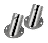 Alasum Support Mural en Acier Inoxydable Argenté pour Barre de Rideau de 26mm, Design Élégant, Installation Sécurisée, Kit de Fixation Mural, Lot de 2 Pièces pour Salle de Bain