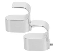 Alasum Support pour Tringle de Dressing en Alliage de Zinc Argenté, Fixation à 2 Trous, Kit 2pcs pour Boutique de Vêtements ou Buanderie