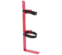 Alasum Support Rapide Sangle de Angle et Incliné avec Libération Mural pour Extincteur en Métal Rouge 43,5x13,5x12cm Optimisation de l'espace Mural pour Atelier et Garage