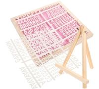 Alasum Tableau à Lettres en Feutre Double Face Affichage de Message Facile avec Support en Bois Couleur Rose, 1 Set pour Fête de Mariage