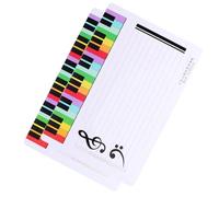 Alasum Tableau Blanc 2 Pièces Magnétique pour Musique Effaçable à Sec en Plastique pour Maison, pour Enseignement et Pratique Musicale