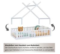 Alavya Home Lit au sol DREAM 80x160 cm hêtre - kaki
