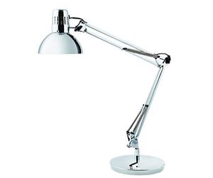 Alba - ARCHI CH - Lampe LED de Bureau - Protection des Yeux - Architecte - Livrée avec Base - 3 fixations possible socle, murale et bureau - Chromé
