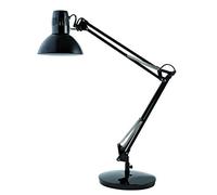 Alba - ARCHI N - Lampe de Bureau - Métal - Coloris Noir - Lampe Architecte - Base Lestée - Livrée avec Pince - Lampe design - Bras Articulés et Tête Orientable