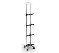 Alba DDPURM Présentoir de sol mobile transparent structure chromé Taille M