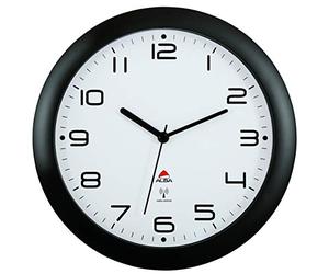 Alba HORNEWRC N Horloge Radio Pilotée Noir 30 x 30 cm