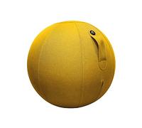 Alba - MHBALL J - Polychlorure de Vinyle - Résistant et Anti-éclatement - Ballon Assise Ergonomique Bureau - Jaune Safran