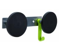 Alba - PMS3P - Double Patère de Porte - Solide et Résistante - Design - Porte Manteau porte - Gris Métal / Noir