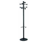 Alba PMSTAN2 N Porte-Manteaux avec 8 Patères Acier Noir 176 cm