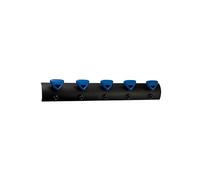 Alba PMT5 B 5 Patères Murales Plastique Bleu 77,5 x 5,7 x 12 cm