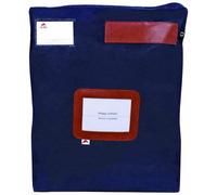 ALBA Pochette navette bleue grand modèle en PVC à soufflets dimensions : 40 x 50 x 5 cm