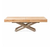 ALBA - Table basse extensible convertible repas en bois pied taupe L240 Taupe