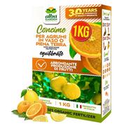 Albagarden - Engrais pour agrumes naturel 1 KG - Engrais granulé soluble dans l'eau pour une production abondante de fruits - Oranges, Citrons et Mandarines