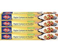 Albal 16 Feuilles Papier Cuisson, Anti-Adhérent, Démoulage Facile, 42 x 38 cm, Lot de 4