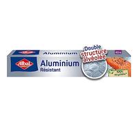 Albal - Film Aluminium 40m - Résistant - Double structure alvéolée - Four et barbecue