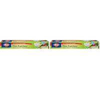 Albal - Film Fraicheur 20m - Film étirable - Préserve la fraicheur des aliments - Adhérent - Contient des ressources recy s (Lot de 2)
