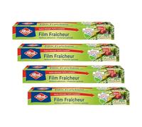 Albal - Film Fraicheur 30m - Film étirable - Préserve la fraicheur des aliments - Adhérent - 70% de ressources recy s (Lot de 4)