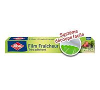 Albal - Film Fraicheur 50m - Film étirable - Préserve la fraicheur des aliments - Adhérent - Contient des ressources recy s