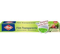 Albal Film transparent auto-adhésif - Film alimentaire transparent avec système de coupe facile, 30 m x 32,5 cm, 70% matériaux recyclés
