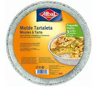 Albal Moule à tarte rond en aluminium 23 cm Jetable Spécial pâtisserie et dessert 3 moules