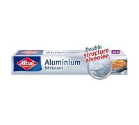 ALBAL Rouleau Aluminium 40M - Film Alimentaire Extra résistant - Idéal pour Conservation et Cuisson - Pratique et Polyvalent - Lot De 3