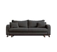 Lisa design canapé droit Albane convertible velours côtelé - gris foncé