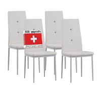 Albatros 3095 Diamond Lot de 4 chaises, Blanc, SGS Tested