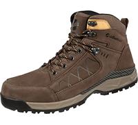 ALBATROS Bottes de randonnée hautes CTX MID avec stabilisation articulaire - Imperméables, antidérapantes, résistantes à la chaleur - Pour homme, Marron/jaune, 43 EU