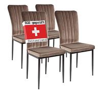 Albatros Chaises de Salle à Manger Modena, Lot de 4, Marron, testées SGS