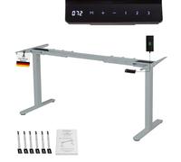 Albatros Piètement de Bureau Lift, Argent, 2X Moteurs, réglable en Hauteur électriquement avec Fonction mémoire