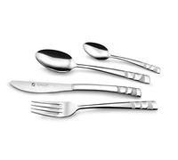 ALBERT DE THIERS 911900 Ondes MENAGERE INOX 24 Pieces Ondes Acier Inoxydable Argenté 16,5x7x26 cm