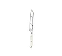 Albert de Thiers - L'IRRESISTIBLE - Couteau à Fromage 15,2 cm - Lame Ajourée Acier Inoxydable - Manche ABS 3 Rivets - Protection PVC - Sur Carte 80 x 280 mm