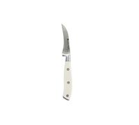 Albert de Thiers - L'Irresistible - Couteau Bec d'Oiseau 6,5 cm - Lame Acier Inoxydable 3CR13 - Manche ABS Blanc avec 3 Rivets - Finition Mate Élégante - Livré sur Carte - 70 x 180 mm