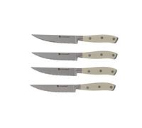 Albert de Thiers - L'IRRESISTIBLE - Set de 4 Couteaux à Steak - Lames Acier Inoxydable Microdentées - Manches Ergonomiques - Design Élégant - Boîte Cadeau Raffinée