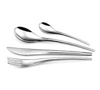 Albert de Thiers - Ménagère 24 Pièces Curv - Design Élégant et Épuré - Acier Inoxydable - Couteaux Dentés - Compatible Lave-Vaisselle - Finition Moderne et Raffinée