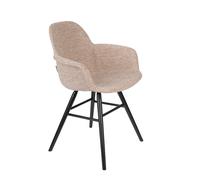 ALBERT KUIP - Fauteuil design tissu beige Beige