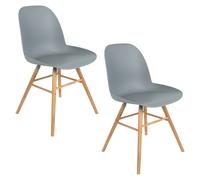 ALBERT KUIP - Lot de 2 chaises de table gris clair Gris