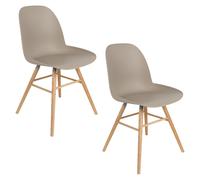 ALBERT KUIP - Lot de 2 chaises de table taupe Beige