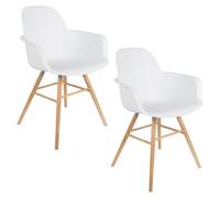 ALBERT KUIP - Lot de 2 fauteuils de table blancs Blanc