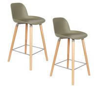 ALBERT KUIP - Lot de 2 Tabourets de comptoir vert H65 Vert