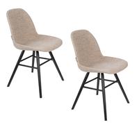 ALBERT KUIP SOFT - Lot de 2 chaises tissu beige Beige