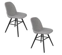 ALBERT KUIP SOFT - Lot de 2 chaises tissu gris Gris